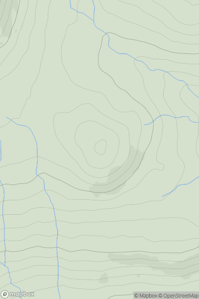 Thumbnail image for Meallan Odhar [Glen Albyn and the Monadh Liath] [NN443961] showing contour plot for surrounding peak